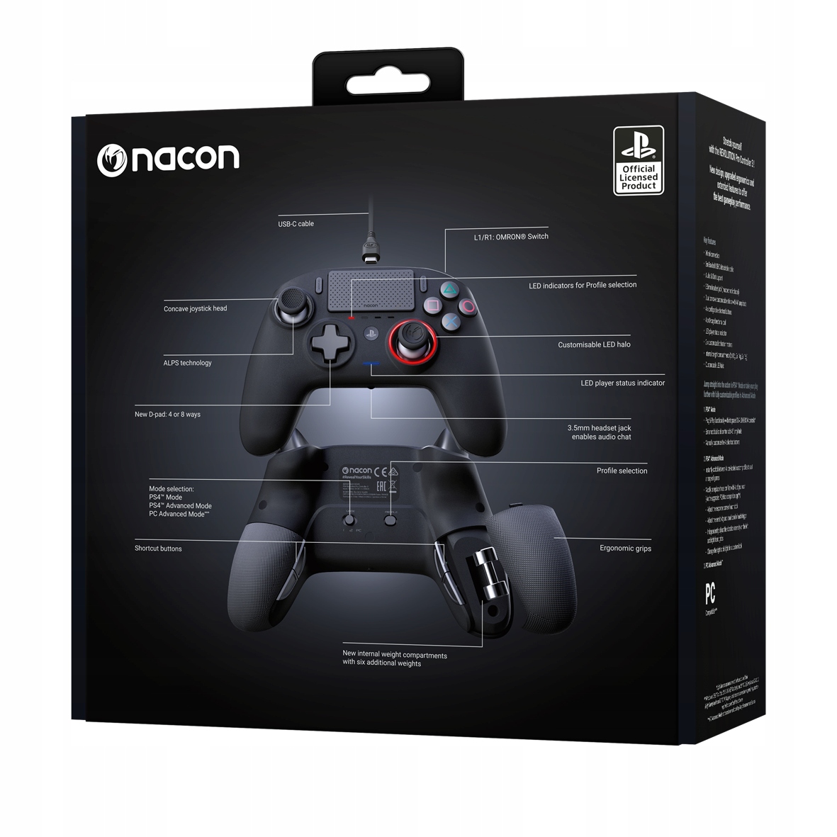 NACON Revolution Pro Controller 3 PS4 SONY Pad Pochodzenie zamiennik