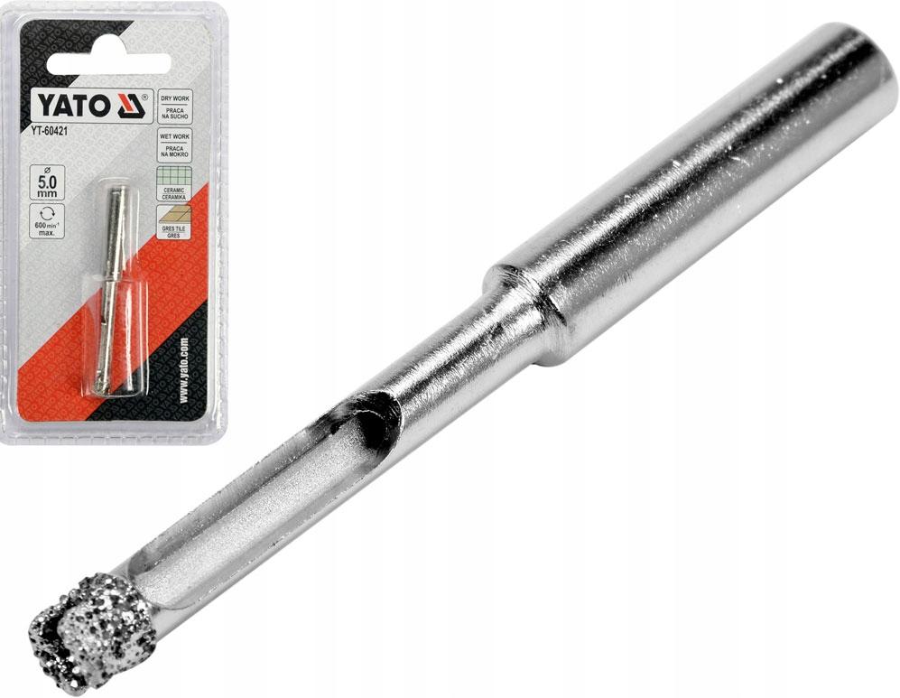 

Wiertło Diamentowe Do Gresu Szkła Otwornica 5 mm