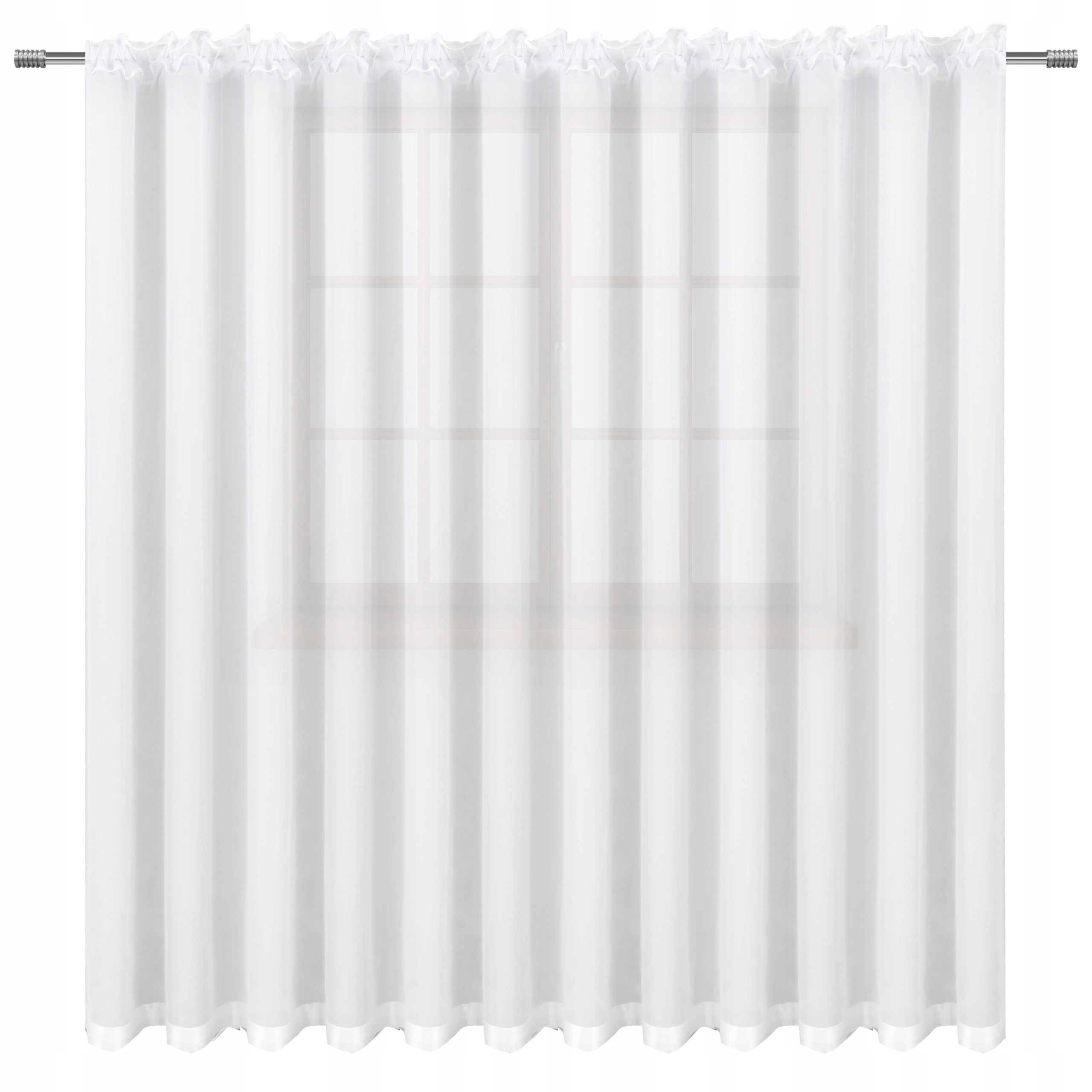

Firana z Lamówką Taśma 250x400 Firanki 682 Woal