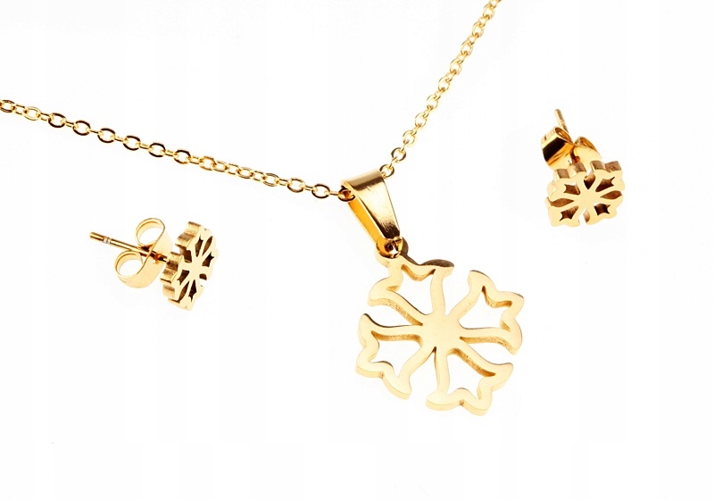 

H4164 Kolczyki Naszyjnik Stal Chirurgiczna Komplet