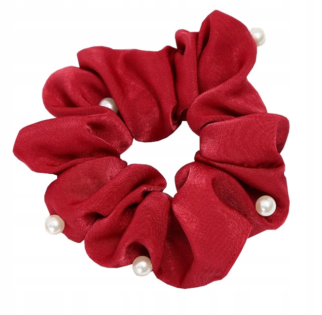 

Gumka do włosów frotka aksamitka bordowa scrunchie
