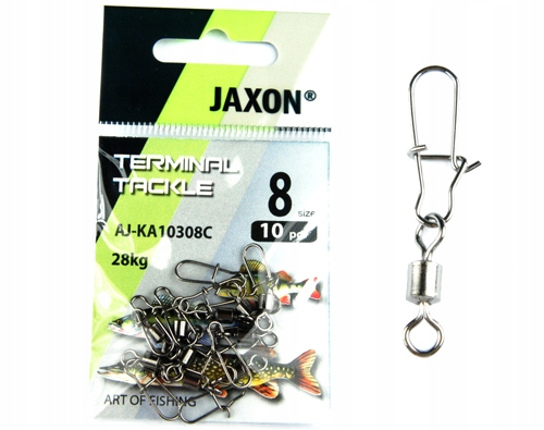 

zestaw 10szt Krętlik Strong agrafka jaxon 8