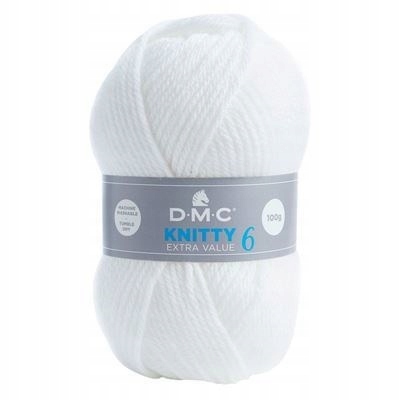 Włóczka DMC Knitty 6 gruby akryl 961 biały