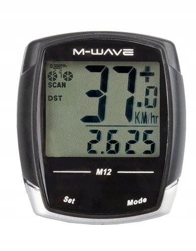 

Wodoodporny Licznik Rowerowy M-wave 12 Funkcji M12