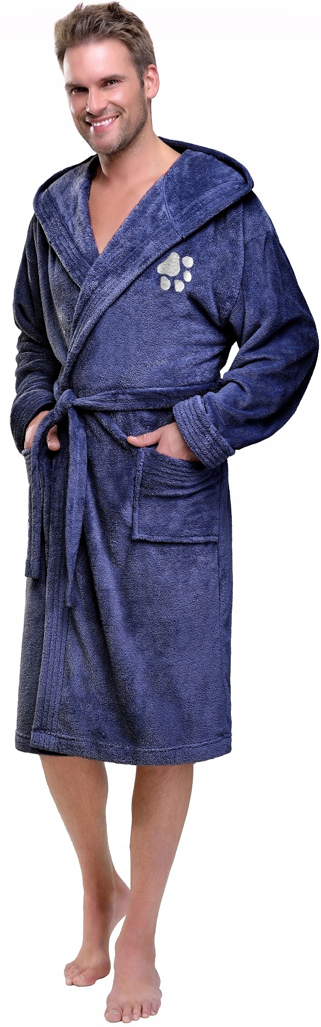 ŁAPKA SPORTOWY WYJĄTKOWY SZLAFROK MĘSKI KAPTUR XXL Rozmiar XXL