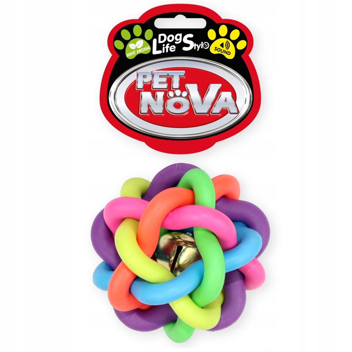 

Pet Nova Piłka pleciona 6cm miętowa zabawka psa