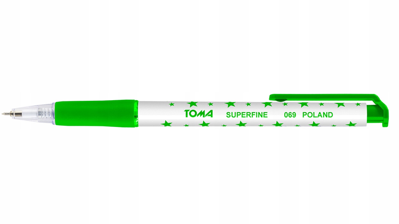 

Długopis Toma Superfine Gwiazdki TO-069 zielony