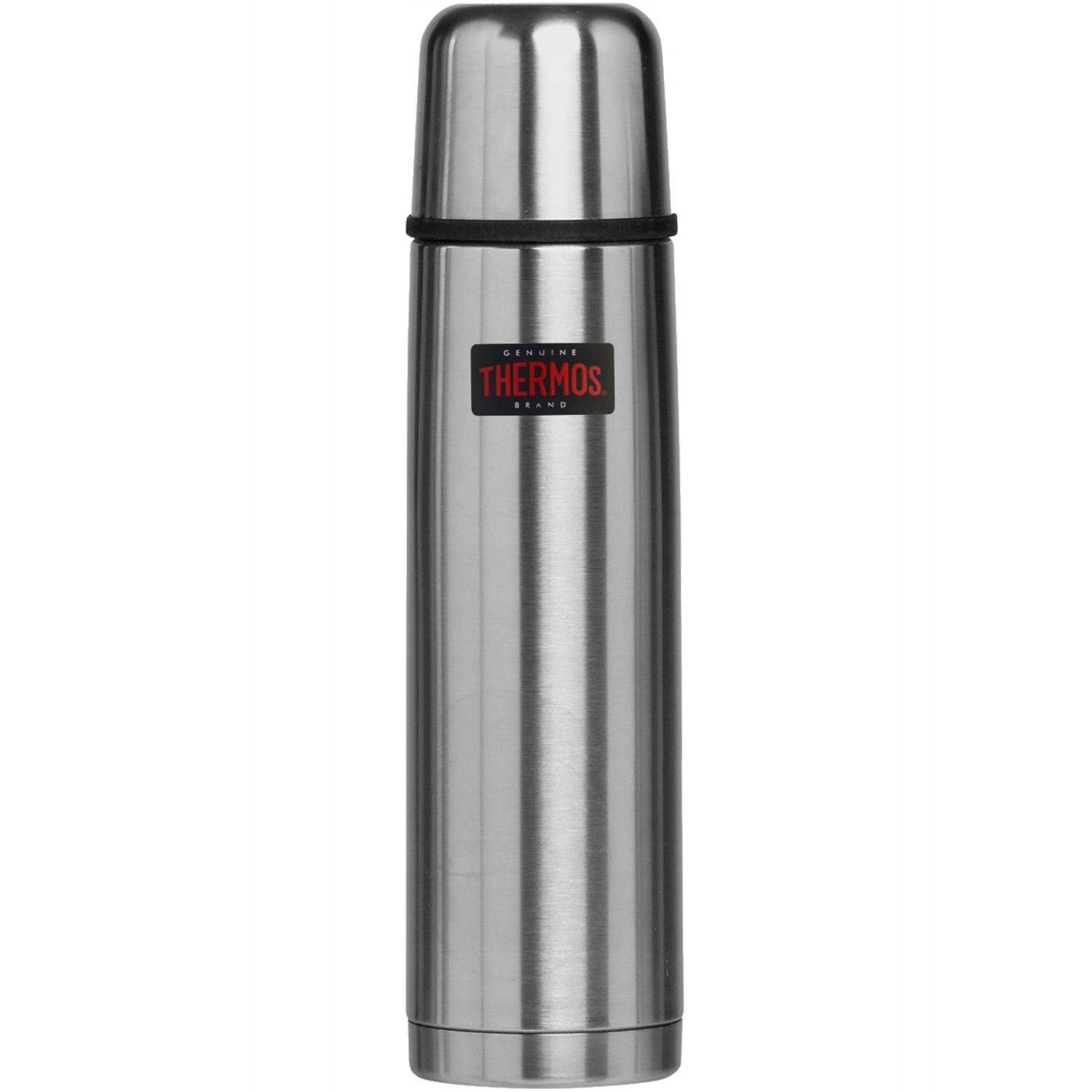 Thermos termoska na horké nápoje s hrnkem, stříbrná