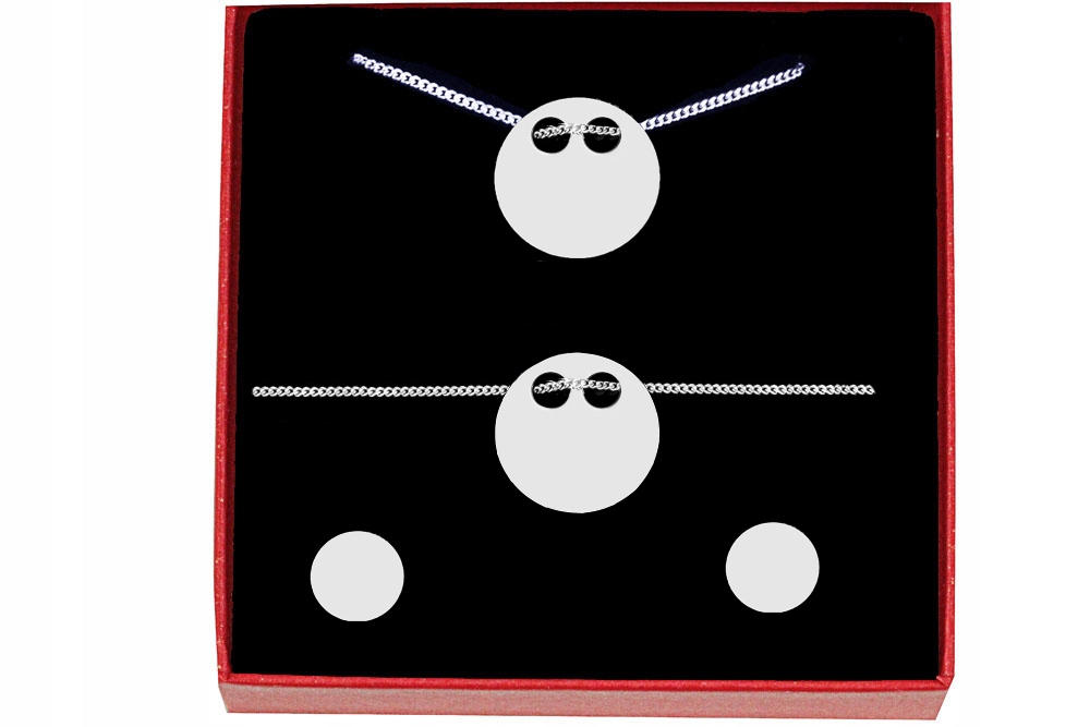 

Komplet Srebrny Celebrytka Koło Kółko Kółka Srebro