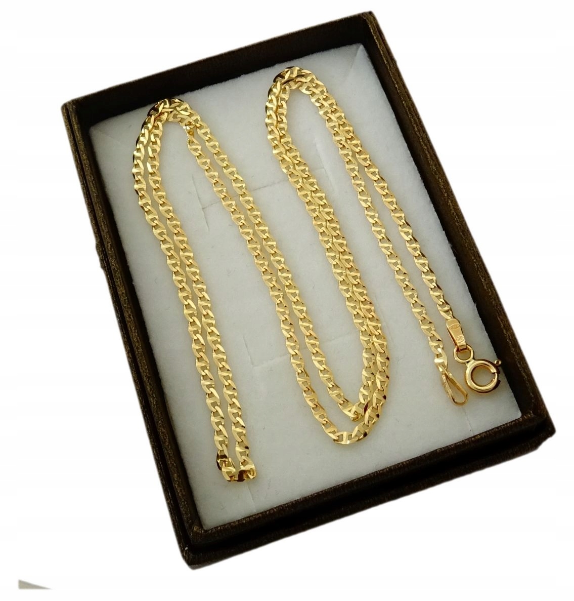 ŁAŃCUSZEK ZŁOTY PEŁNY + KRZYŻYK 50 CM. PR. 585 Waga produktu z opakowaniem jednostkowym 0.1 kg