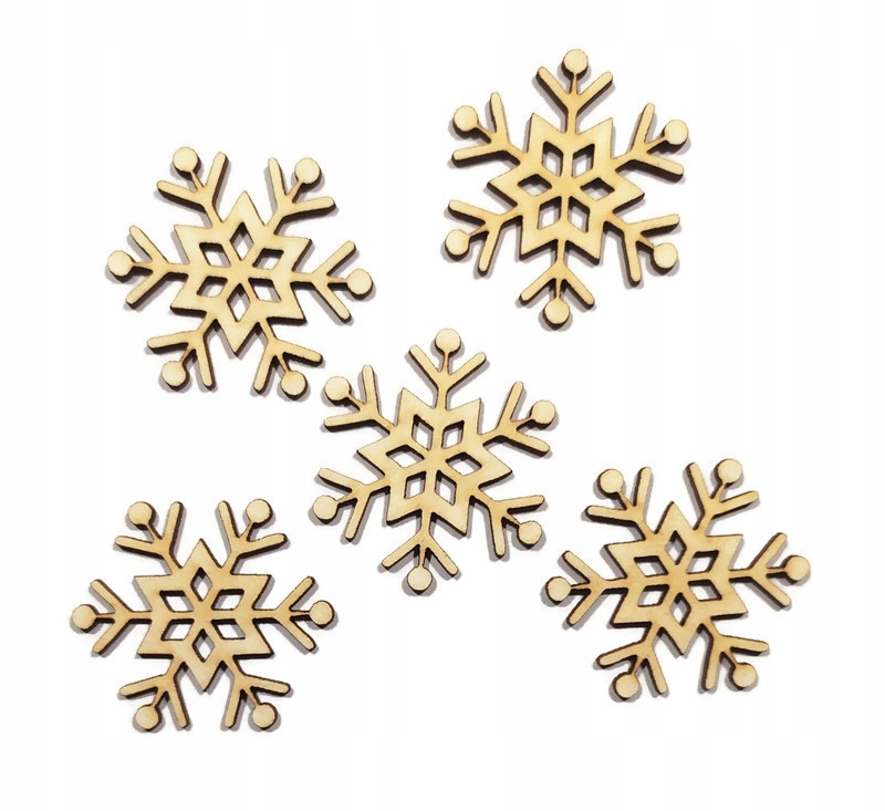 

Śnieżynka gwiazda tektura scrapki 5szt 2,5cm WT179