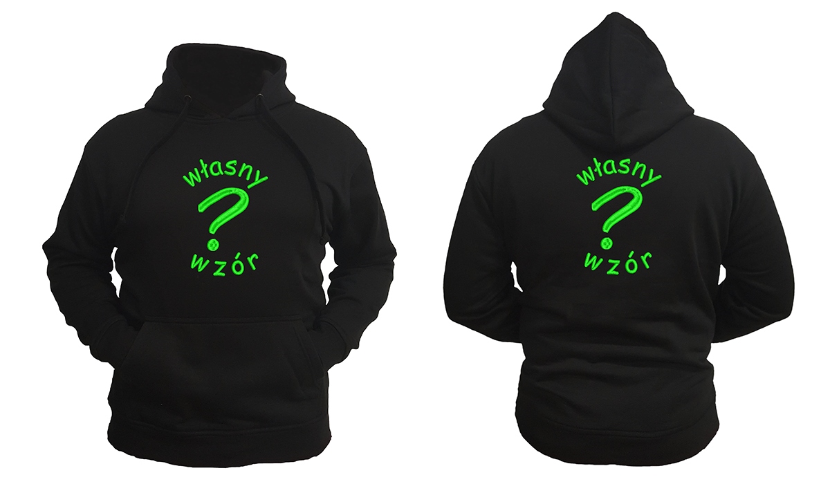 

Bluza z kapturem kangurka własny haft, nadruk logo