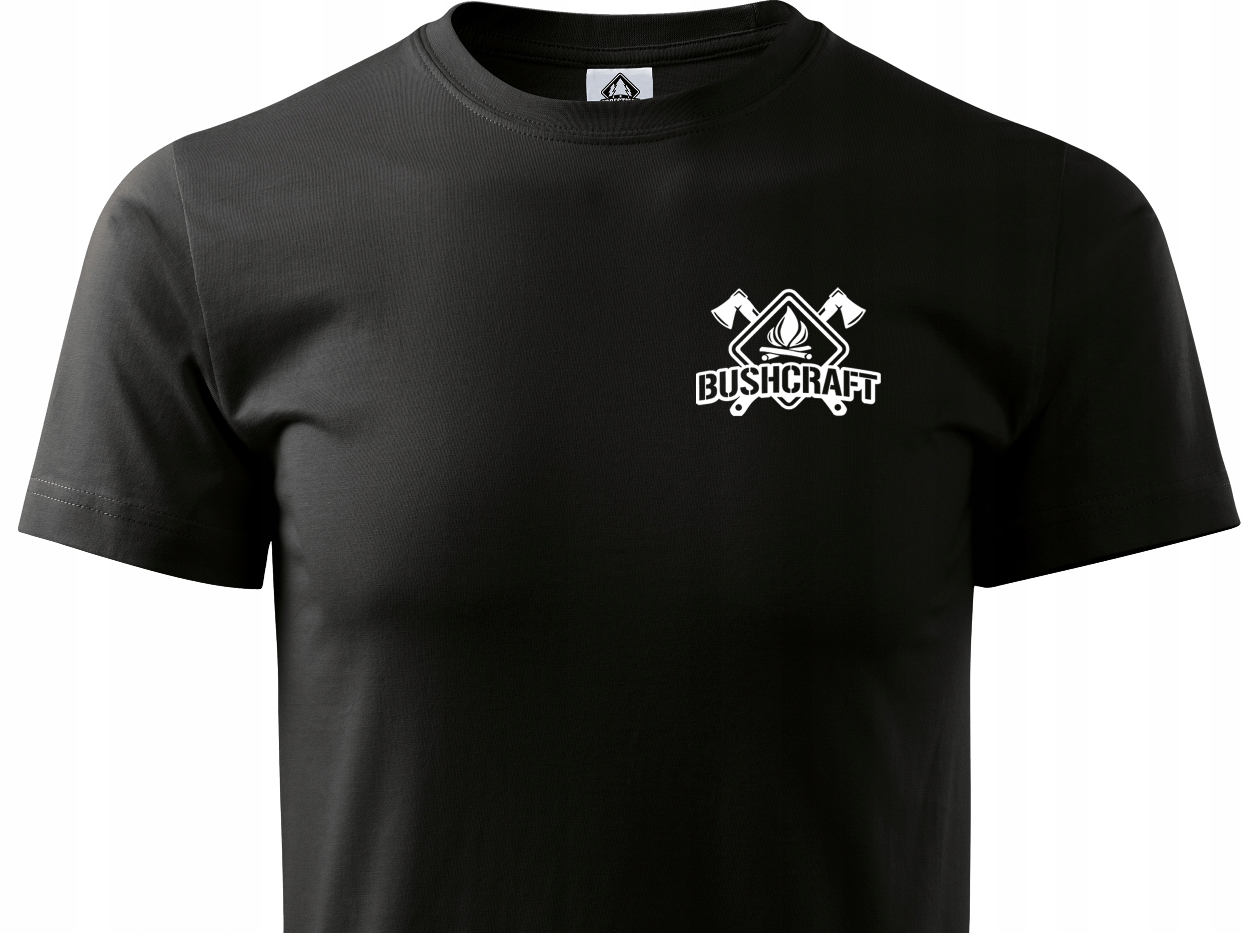 

Czarna koszulka T-shirt super nadruk Bushcraft