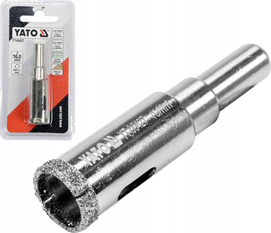 

Wiertło Diamentowe Do Gresu Szkła Otwornica 16 mm