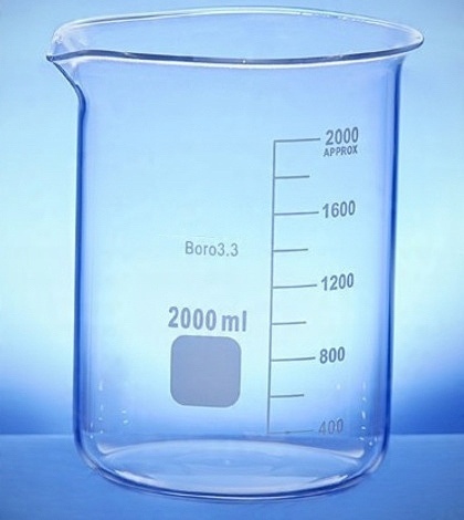 

Zlewka Niska 400ml Szklana Boro 3.3 Podziałka