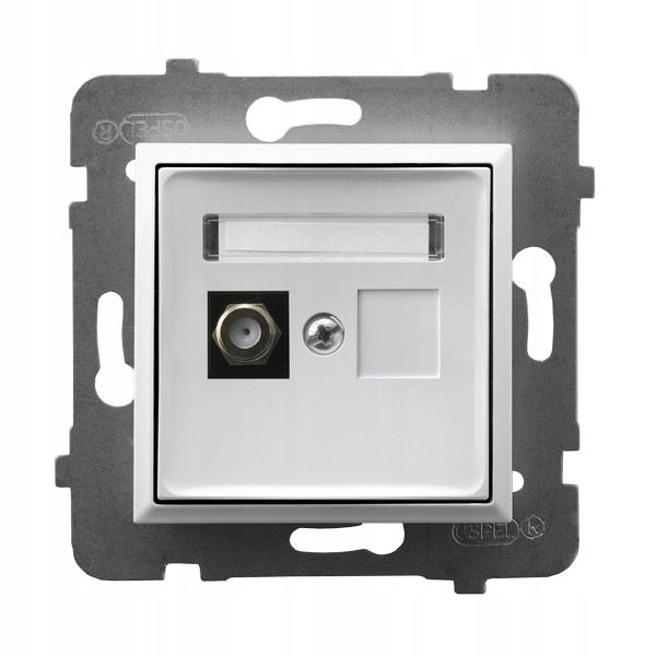 

Gniazdo antenowe typu F Aria Ospel GPA-1UF białe