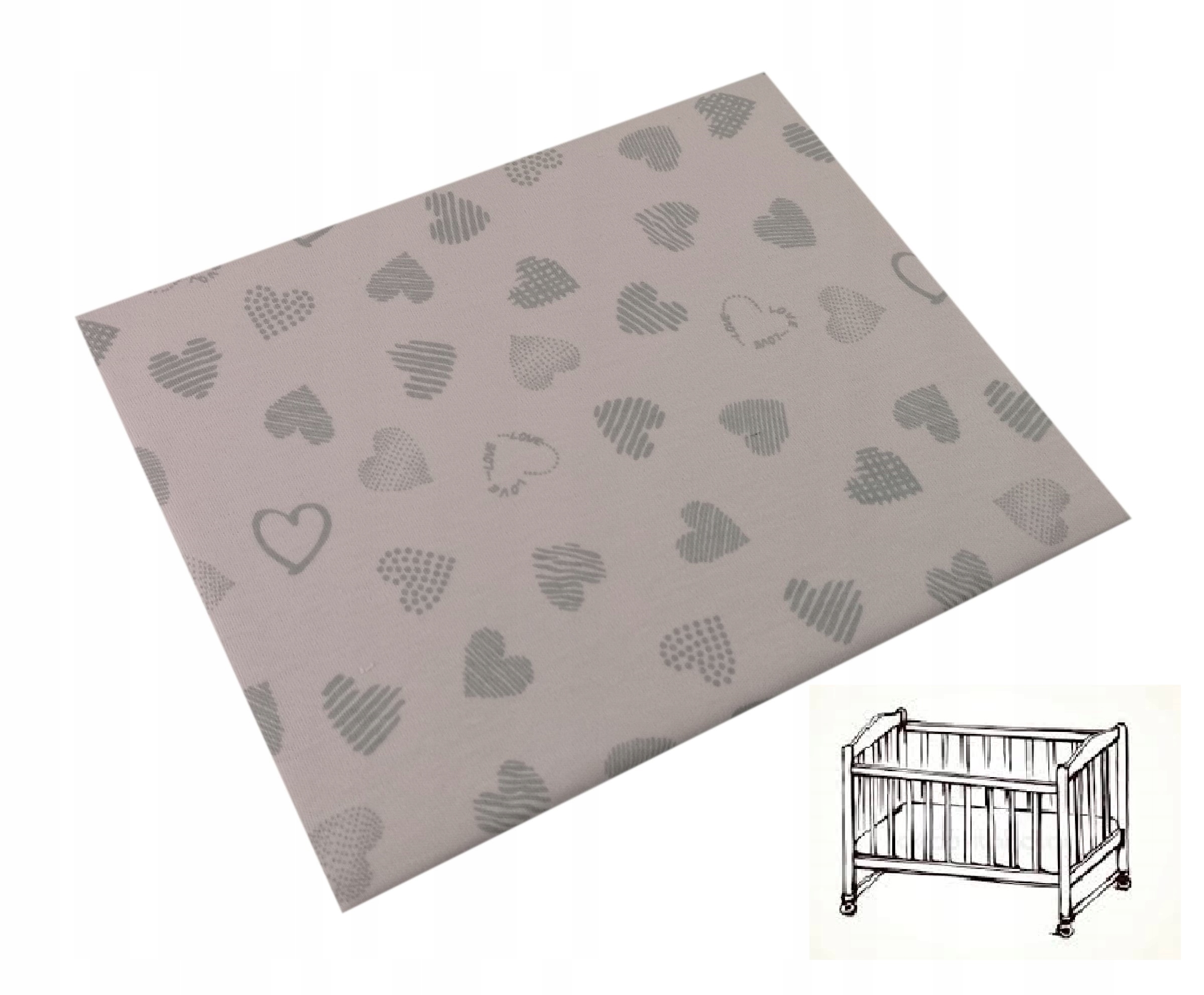 

Prześcieradło jersey do Kołyski 40x90 róż ser Olka