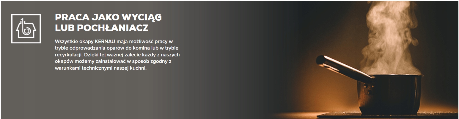 OKAP KERNAU do zabudowy KBH 08501 W LED Marka Kernau