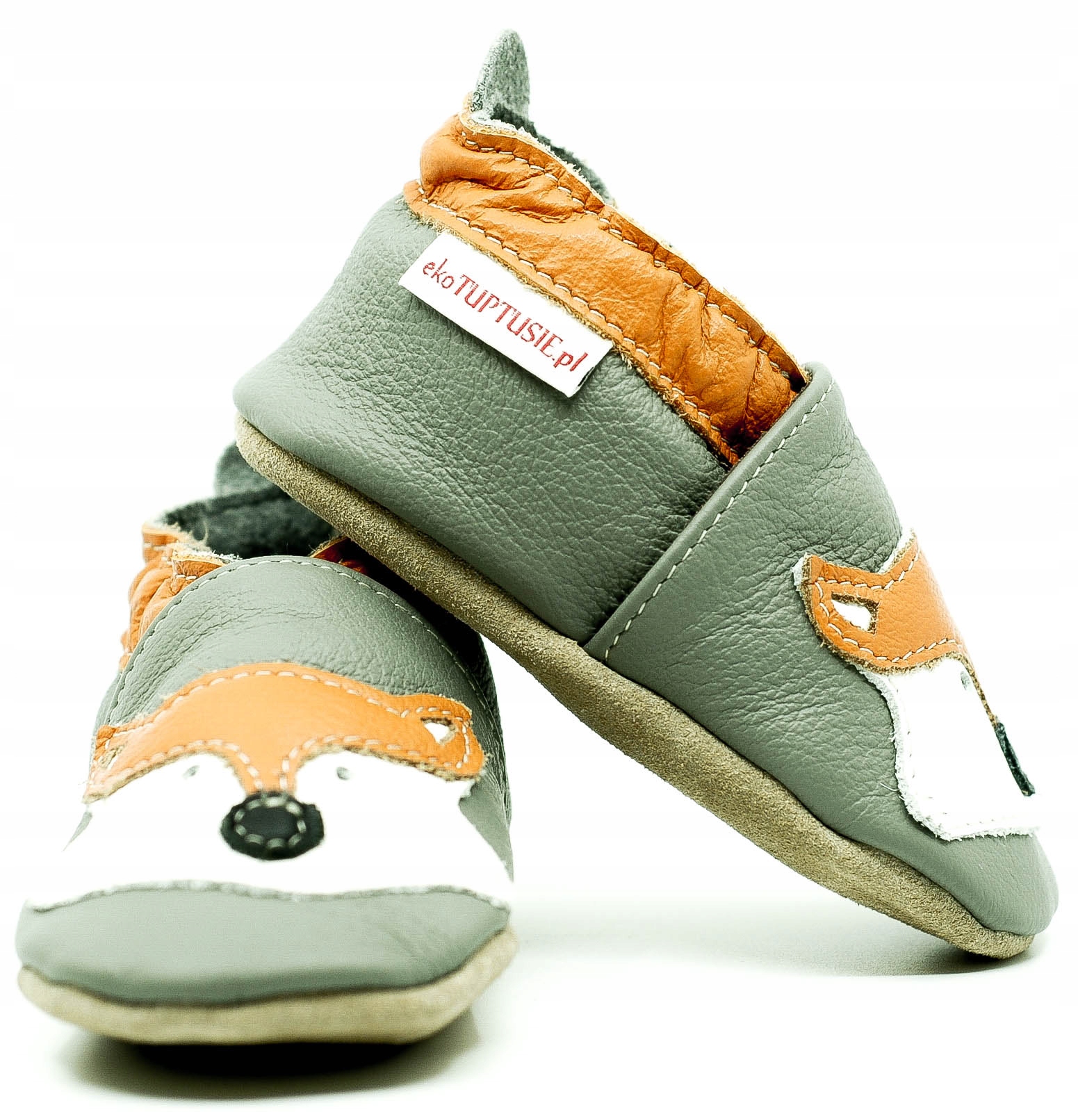 ekoTuptusie LISEK NA SZARYM paputki, kapcie, r.23 Marka EkoTuptusie