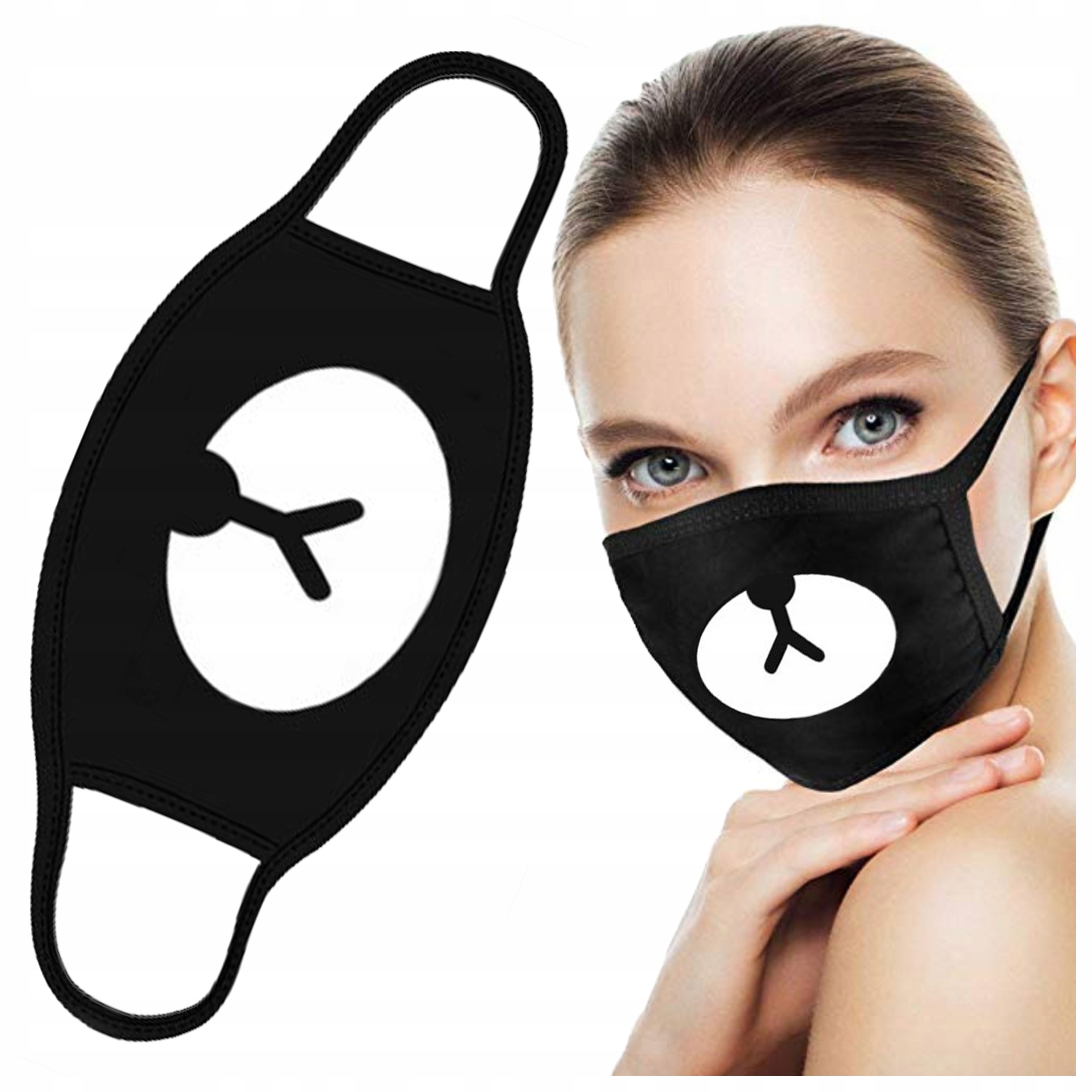 

Maska Oddychająca do biegania bawełna Miś pyszczek