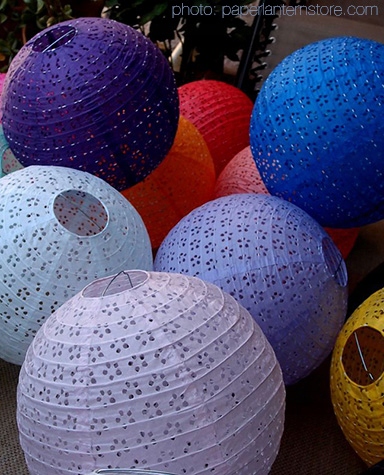 LAMPION ABAŻUR KLOSZ KULA AŻUR 20CM - LIMONKA !! Marka inny