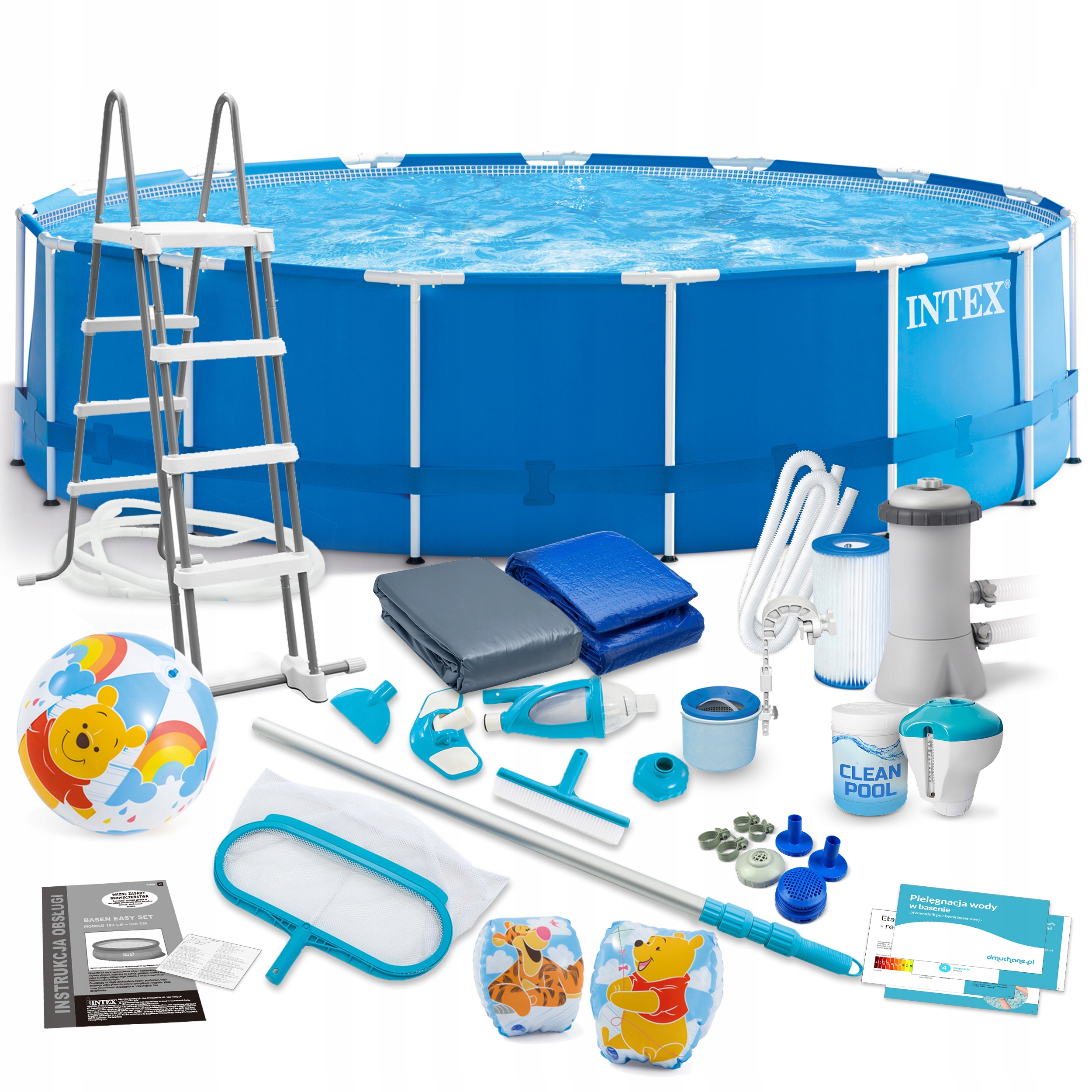 

Basen Ogrodowy Stelażowy Intex 457x122 Zestaw 21w1