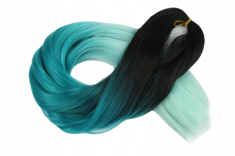 Włosy SYNTETYCZNE do warkoczyków KOLOROWE warkoczyki DOCZEPIANE WŁOSY ombre Marka Luvu