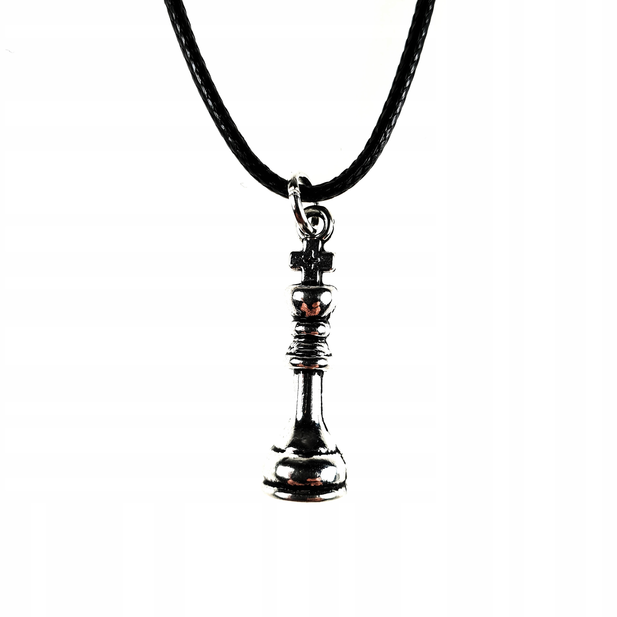 

Subtelny Naszyjnik Król Szachy Posrebrzany