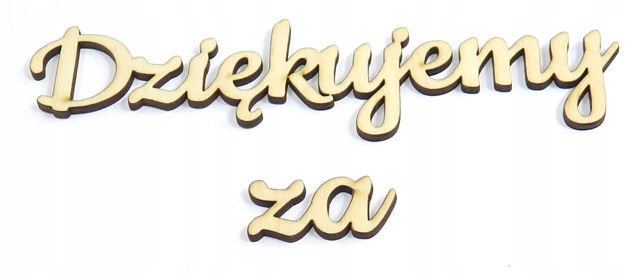 

Decoupage Napis Dekor Sklejka 'Dziękujemy za' YR51