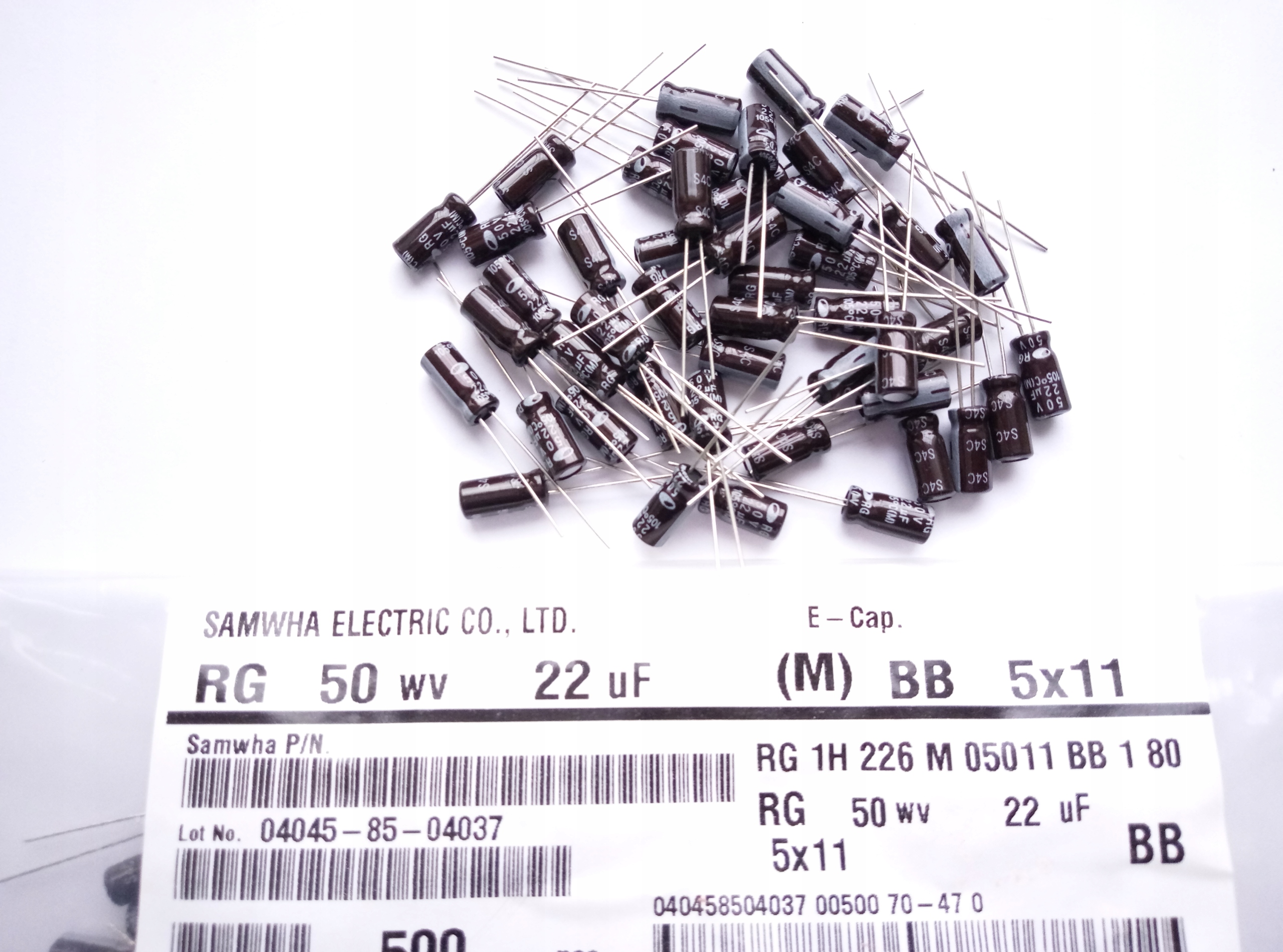 [50szt] 22uF 50V 105st Samwha Rg