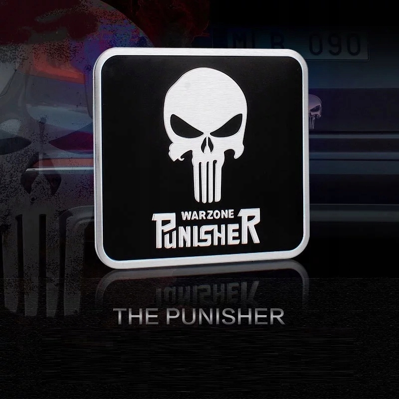 Emblemat LOGO PUNISHER WARZONE 50x80mm ALU 3D HIT Producent Inny