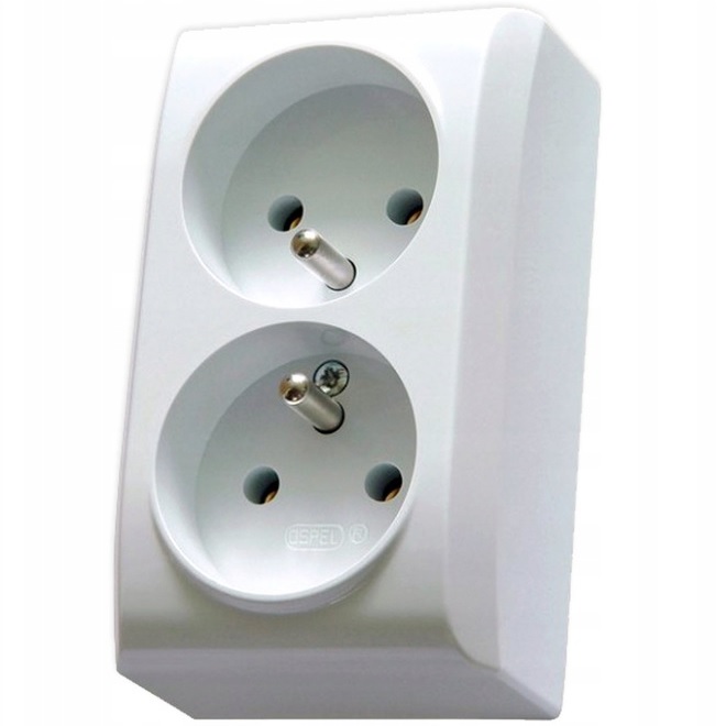 OSPEL BIS GNIAZDO PODWÓJNE Z UZIEMIENIEM NATYNKOWE GN-2BZ/00