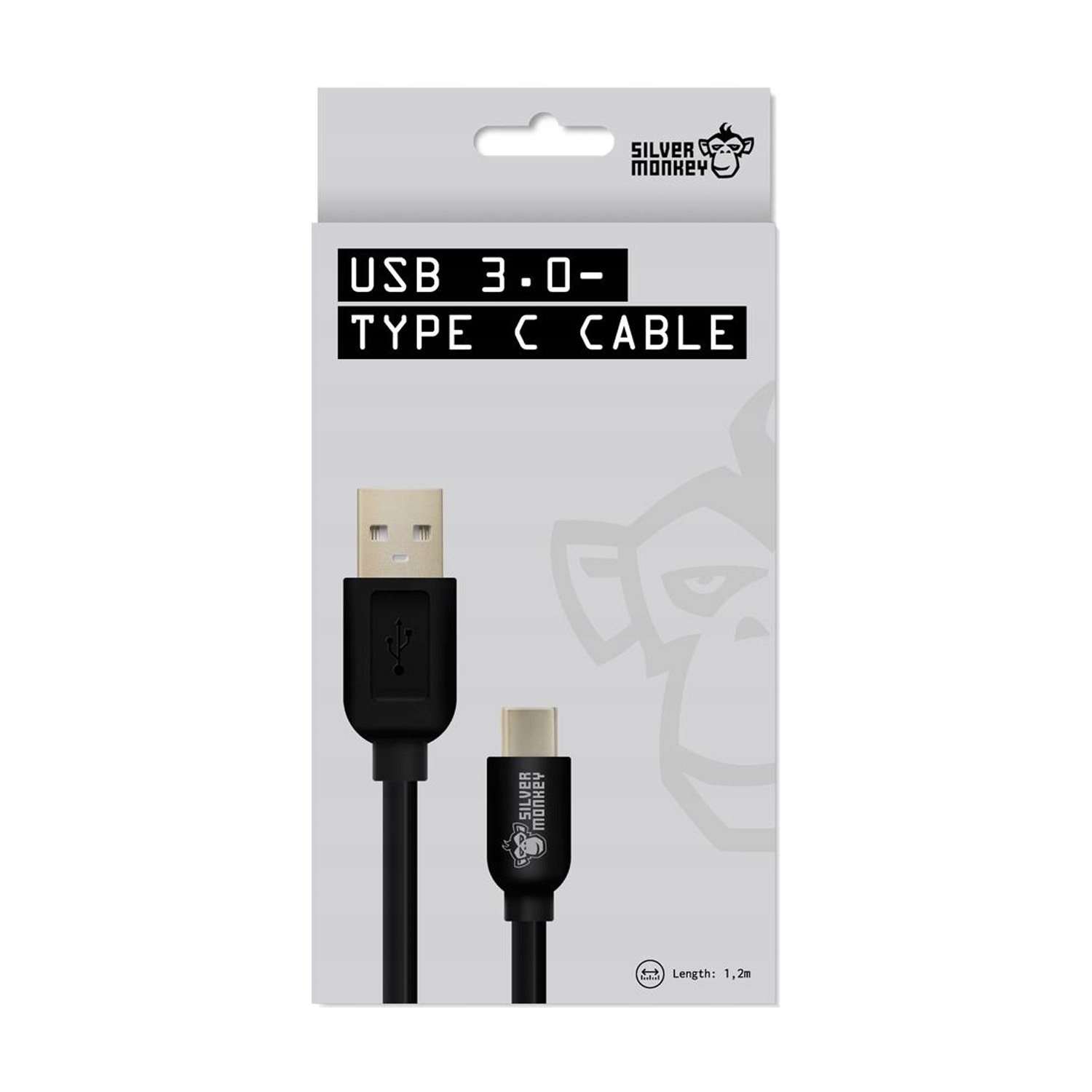

Kabel Silver Monkey Usb-c do Usb 3.0 Czarny 1,2m