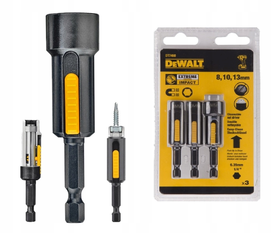 

DeWALT DT7460 nasadki udarowe 8/10/13mm kpl 3szt