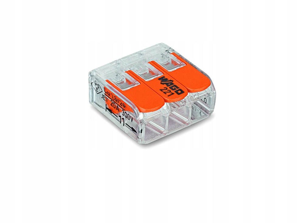 

Złączka Szybkozłącze do przewodów Wago 3x0,2mm-4mm