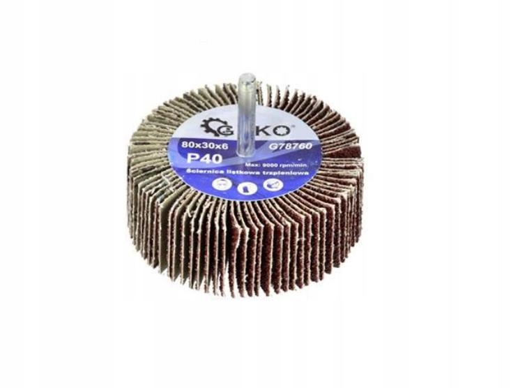 

Ściernica listkowa trzpieniowa 80x30x6mm P100