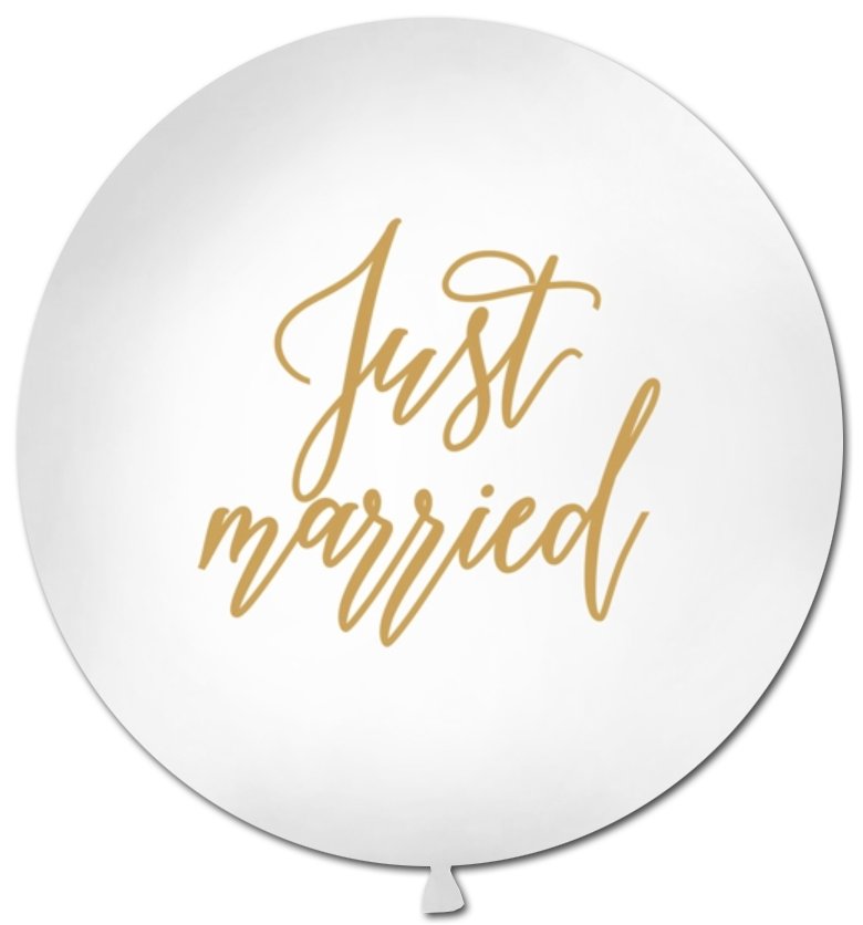 

Balon balony Just Married ślub wesele duży 100 cm