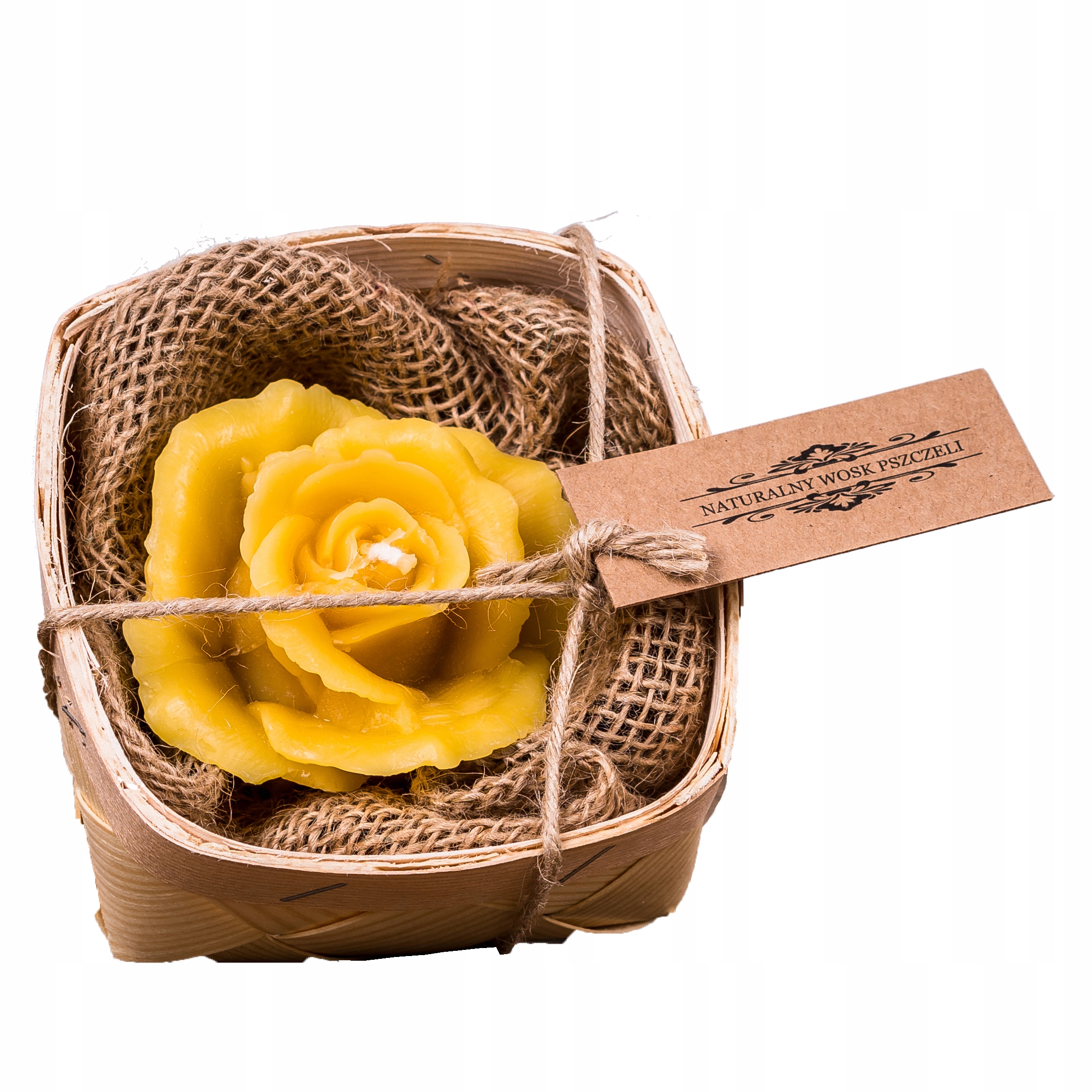 

S204-N Świeca z wosku pszczelego róża pąk