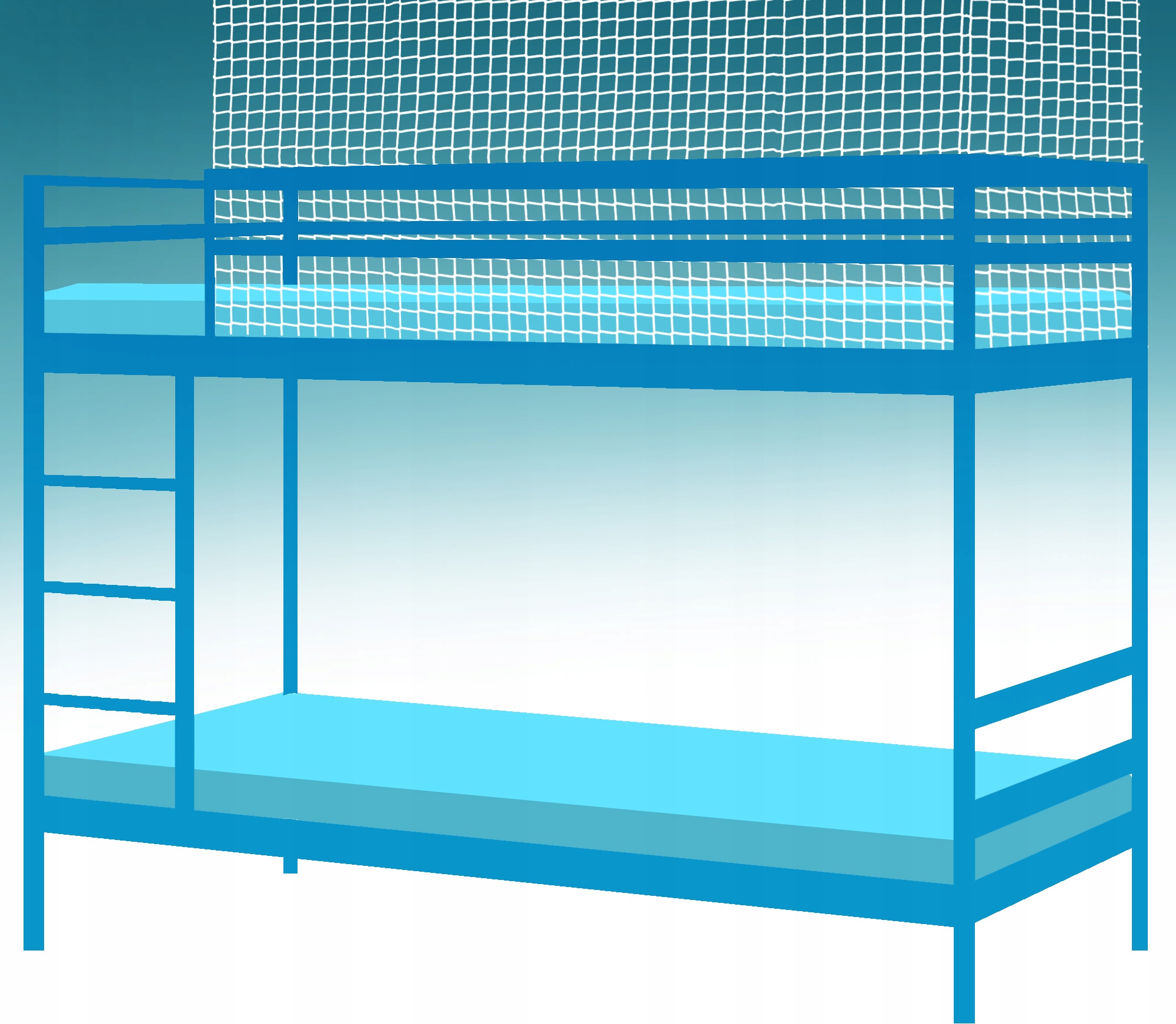 BIAŁA SIATKA NA ŁÓŻECZKO PIĘTROWE DZIECI 120 cm Typ łóżko pojedyncze