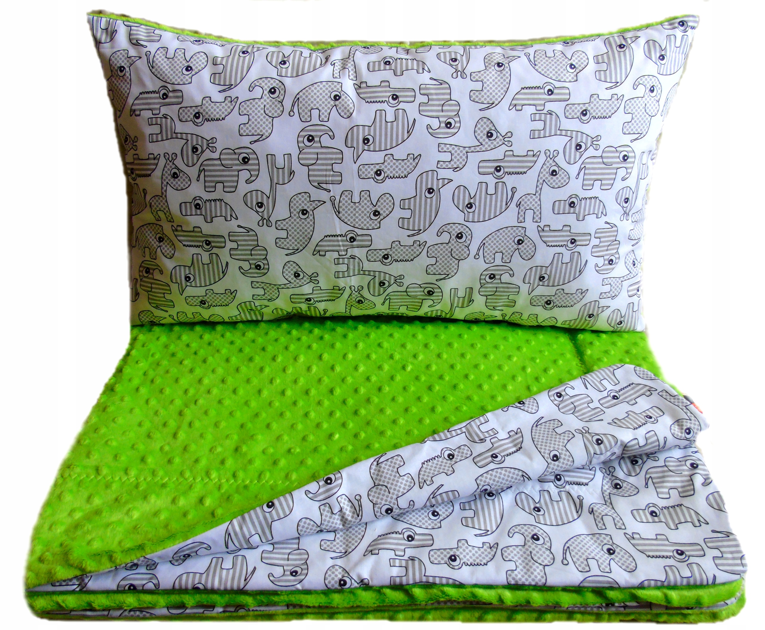 pościel Z wypełnieniem CIEPŁA kołdra 140x200 +poduszka minky Długość kołdry 200 cm