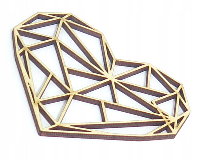 

Dekor Ażurowe Geometryczne Serce 100x86mm DS95