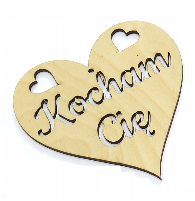 

Sklejka Decoupage Zawieszka Dekor Kocham Cię DE14