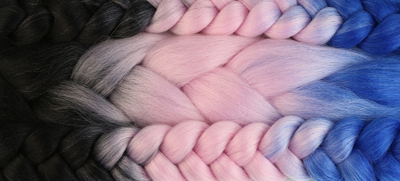 Włosy SYNTETYCZNE do warkoczyków KOLOROWE warkoczyki DOCZEPIANE WŁOSY ombre Marka Luvu