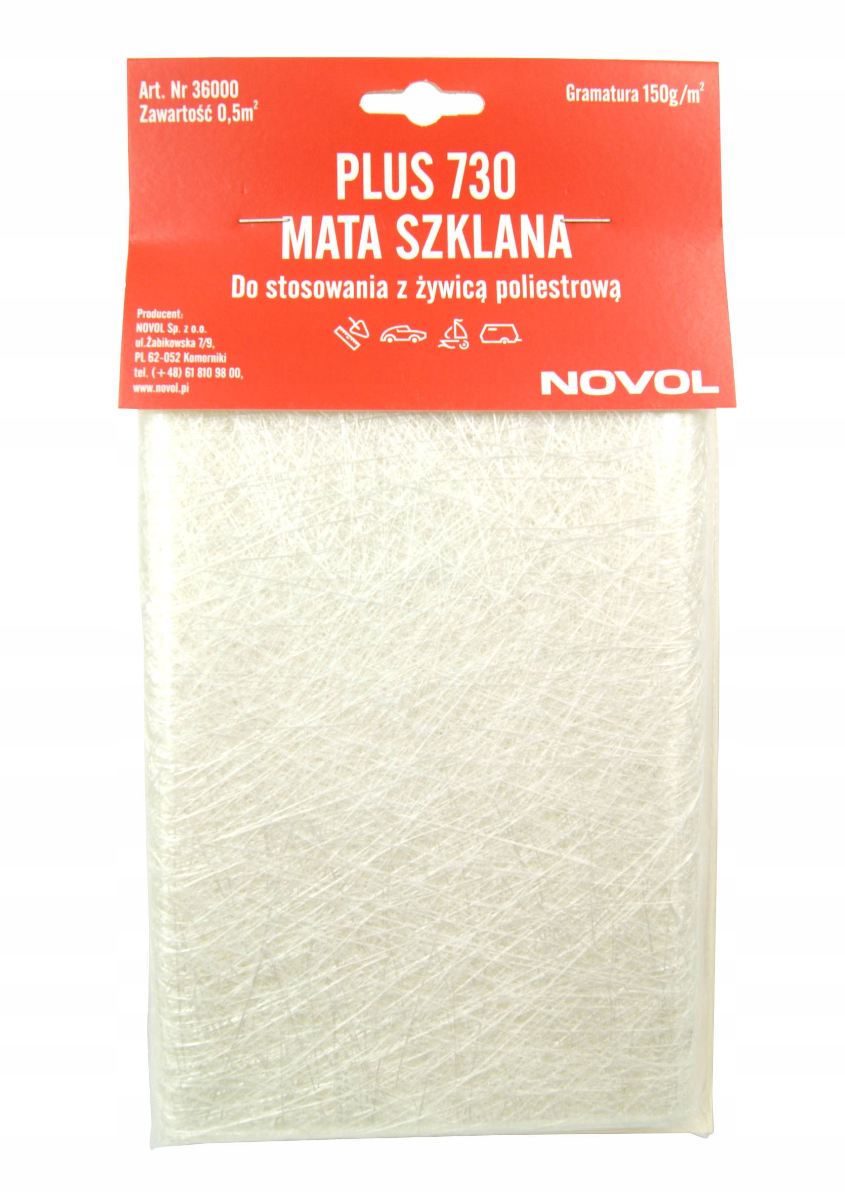 

Novol Plus 730 Mata Szklana 150g/m2 Włókno Szklane