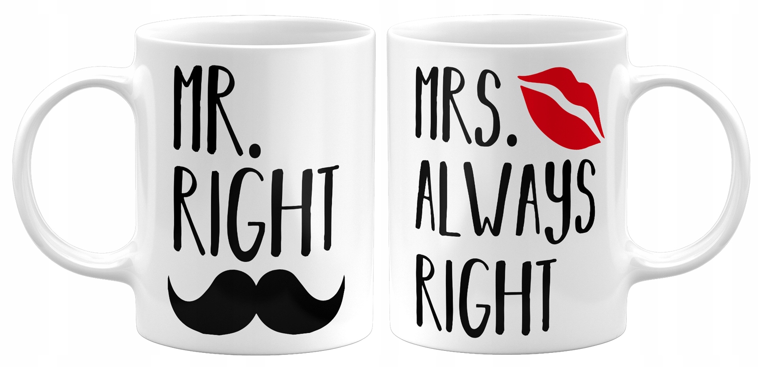 

Zestaw 2 Kubków- Mr. Right & Mrs. Always Right
