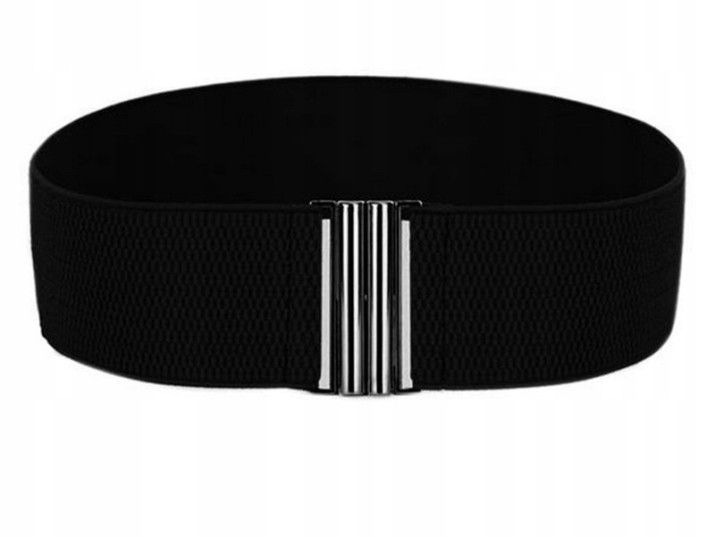 PASEK DAMSKI Czarny ELASTYCZNY Szeroki GUMKA