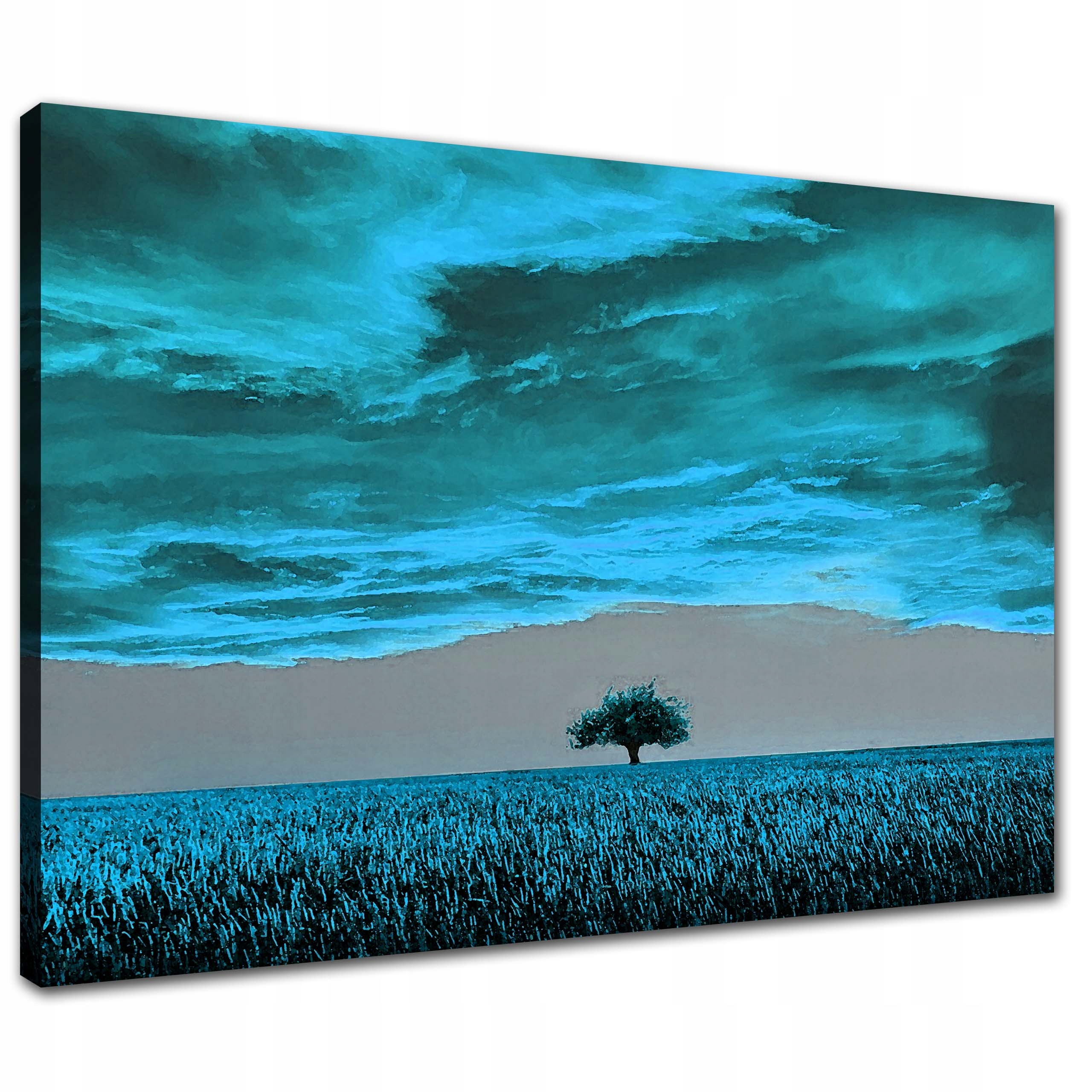 

Nowoczesny Obraz 80x60 Drzewo Turkusowe