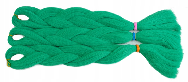 Włosy SYNTETYCZNE do warkoczyków KOLOROWE warkoczyki DOCZEPIANE WŁOSY pasma Marka Luvu