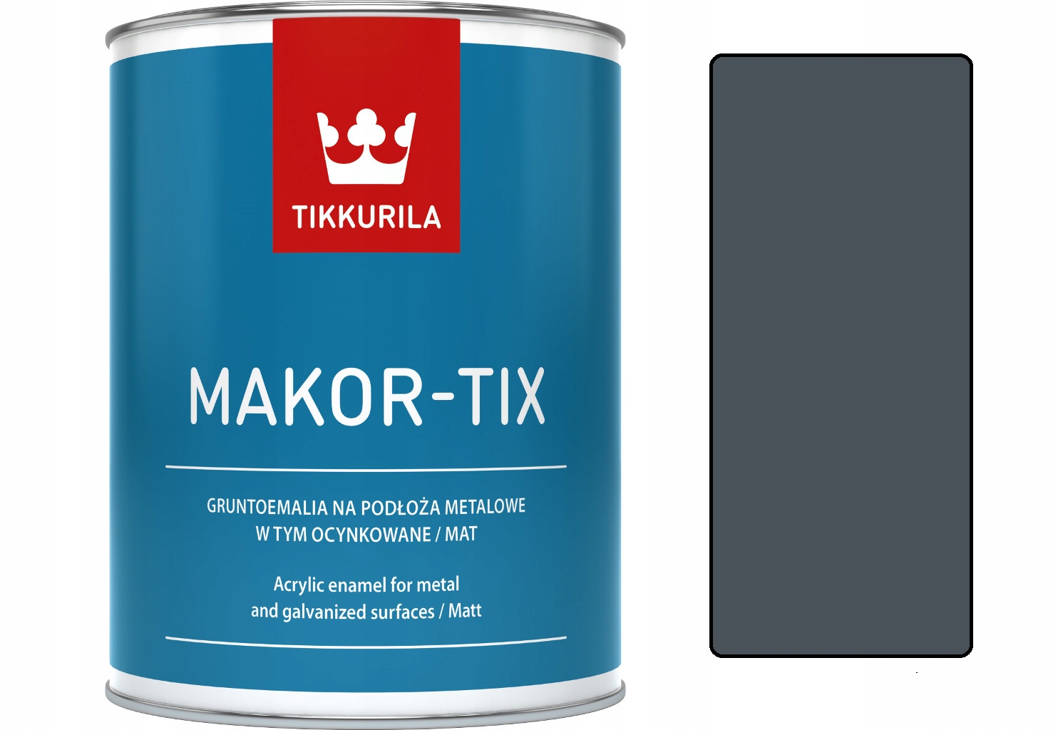 Tikkurila Makor-tix farba na kov 10L grafitová
