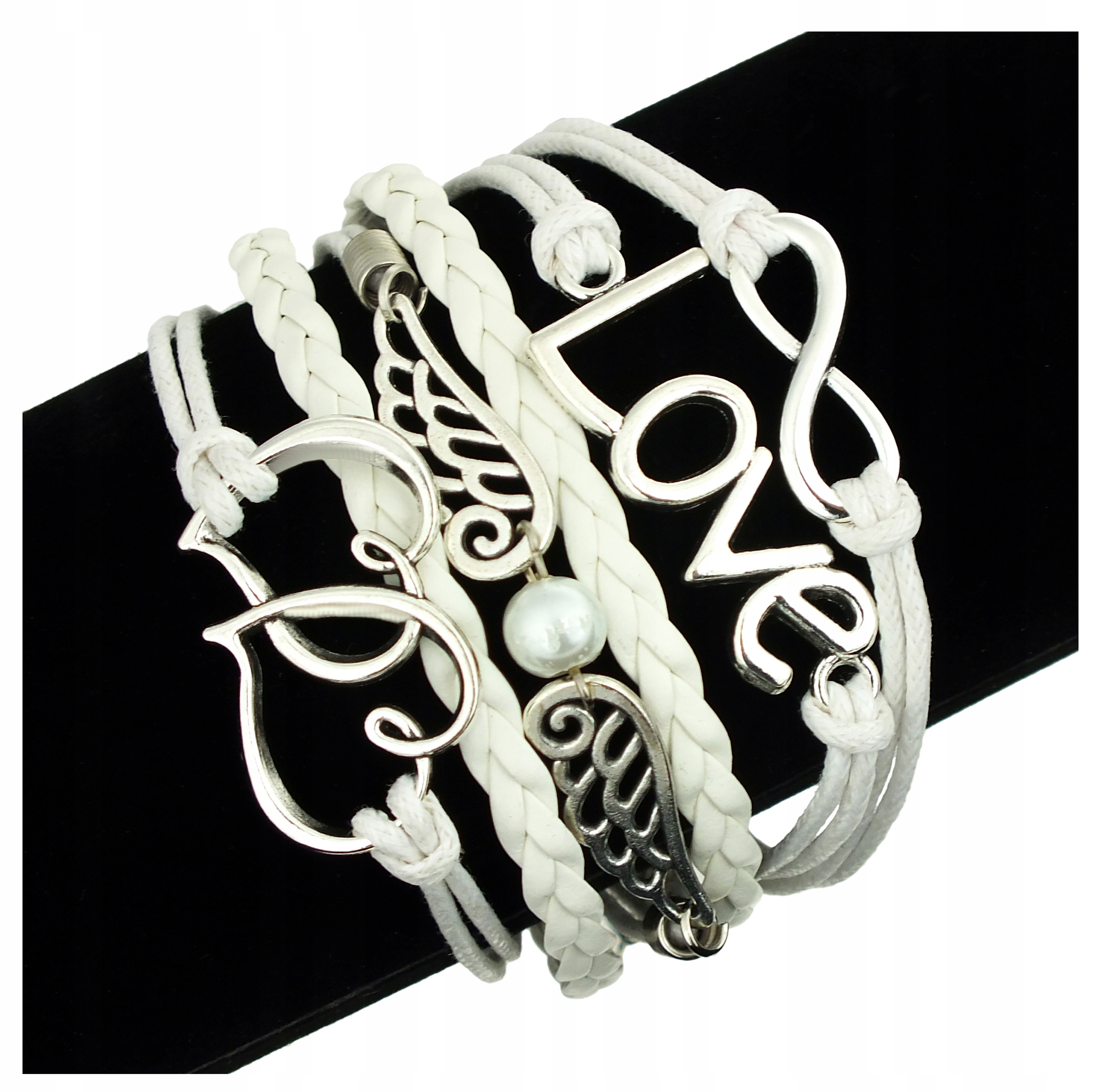 

Bransoletka 6 Warstwowa Serca Love Infiniti Wings